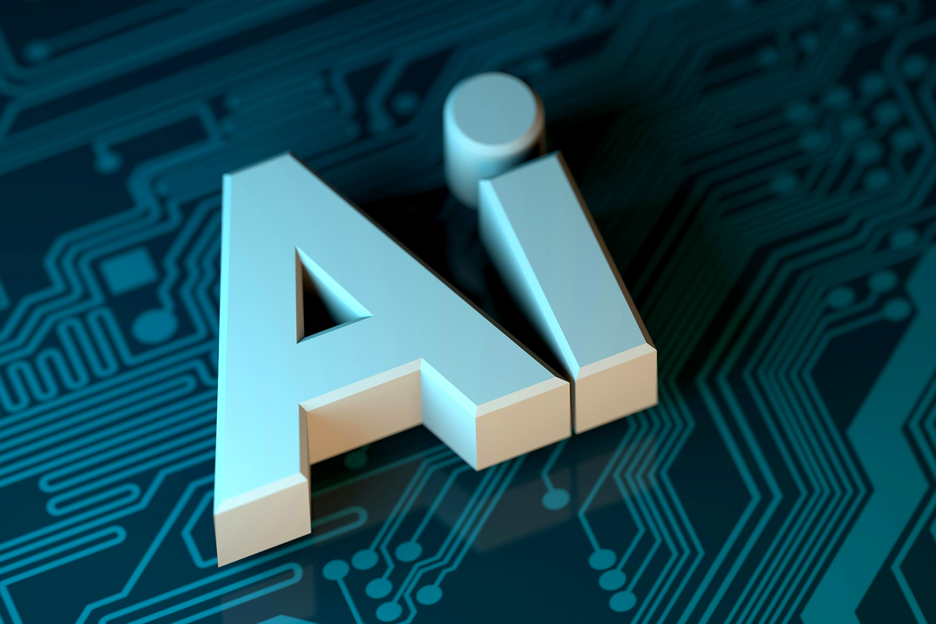 Visualización abstracta de inteligencia artificial